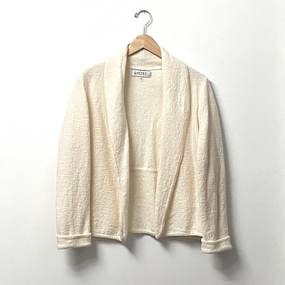 Kasper Open Front Wool Blazer